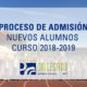 Proceso de admisión de nuevos alumnos